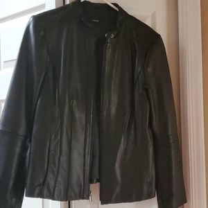 Black leather jacket